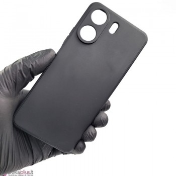 Silikoninis ploniausias dėklas - su kameros apsauga juodas (Xiaomi Redmi 13C/Poco C65) Silikoninis ploniausias dėklas - su kameros apsauga juodas (Xiaomi Redmi 13C/Poco C65)